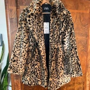 Zara Leopard Print Coat